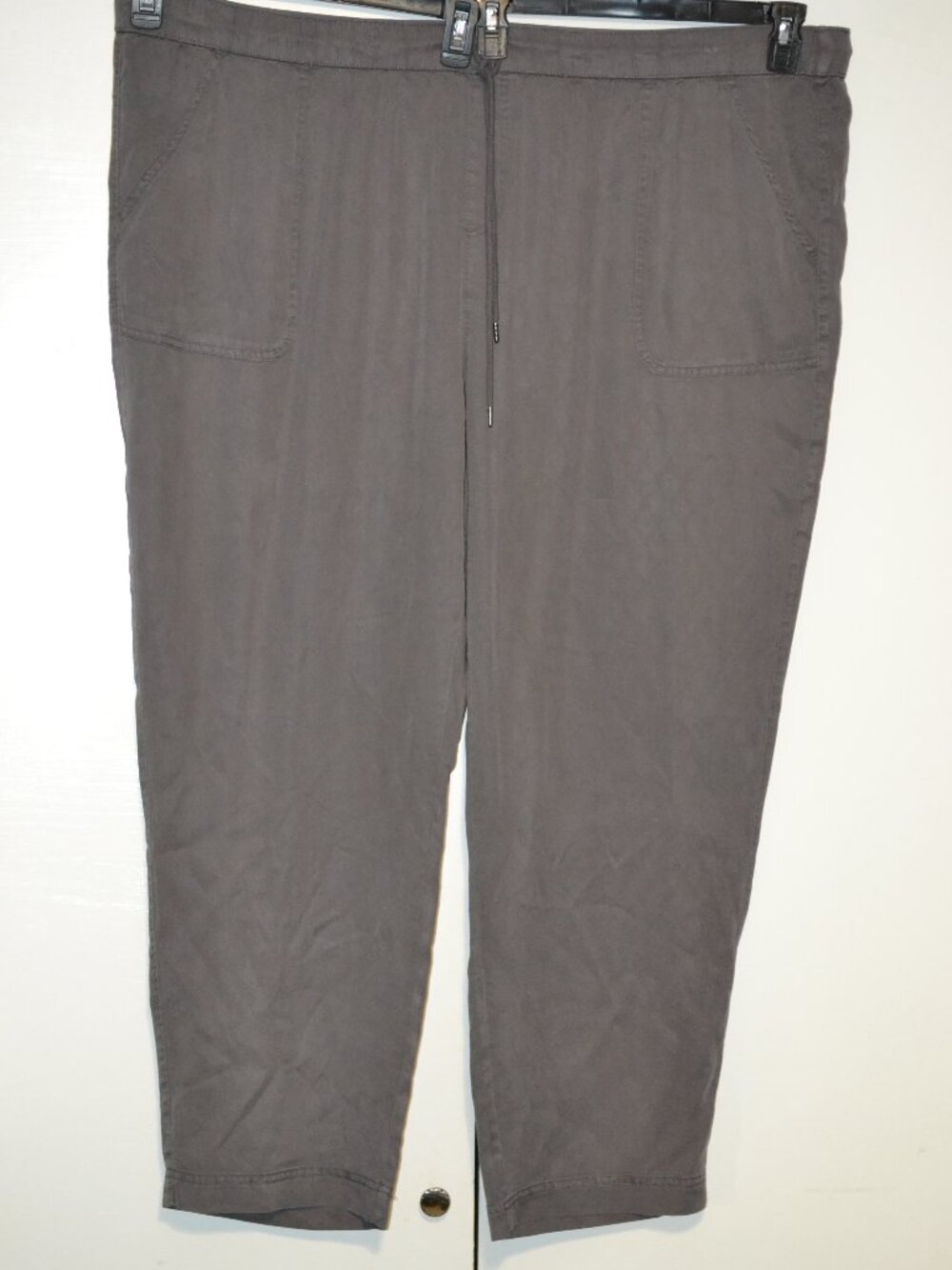 JNY Jones New York Gray Lyocell Wide Leg Pants Women’s 3X Pull-On Casual